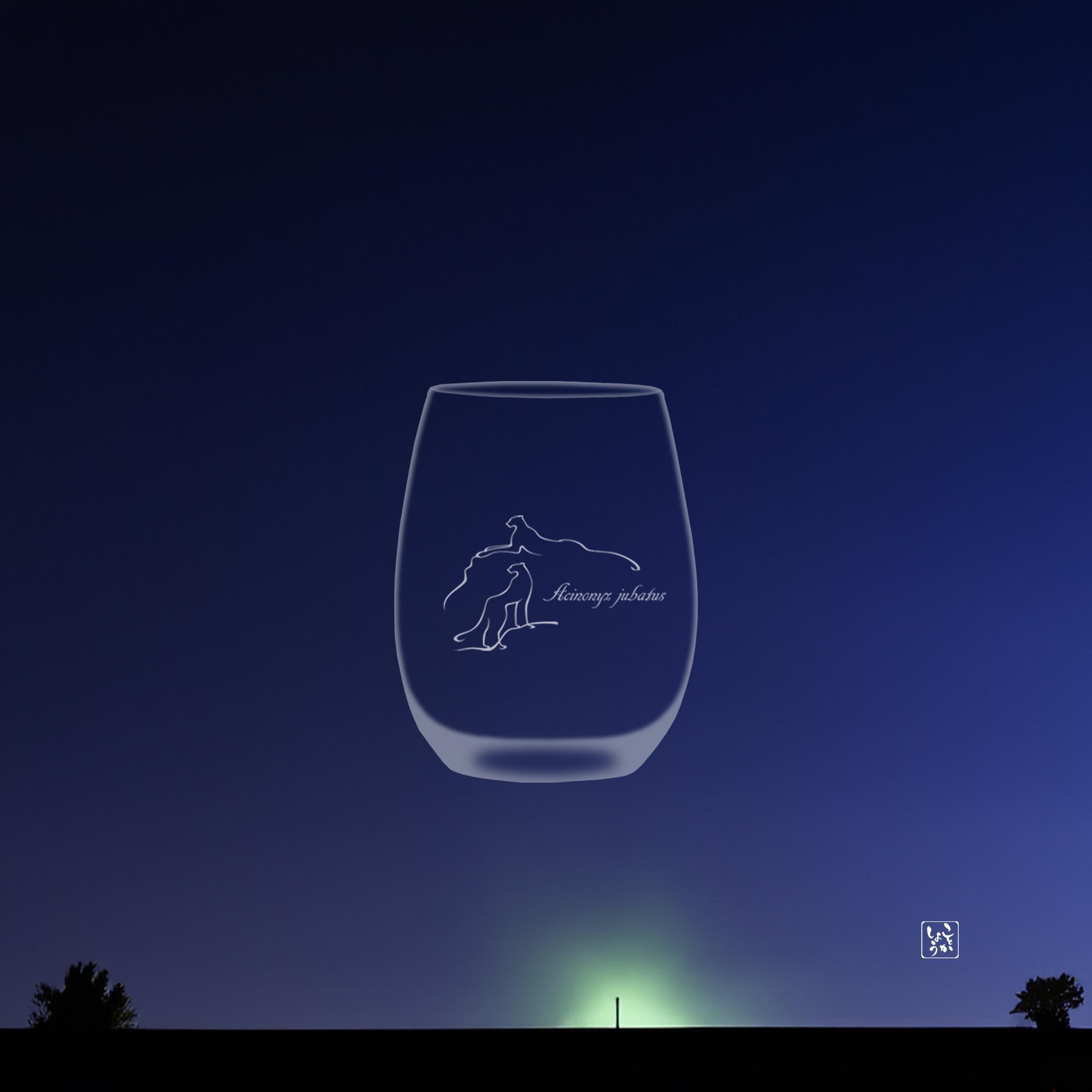 春の新生活応援セット　チーターオリジナルＲグラスペアセット＆マルシェバッグ（紺色） | 5枚目